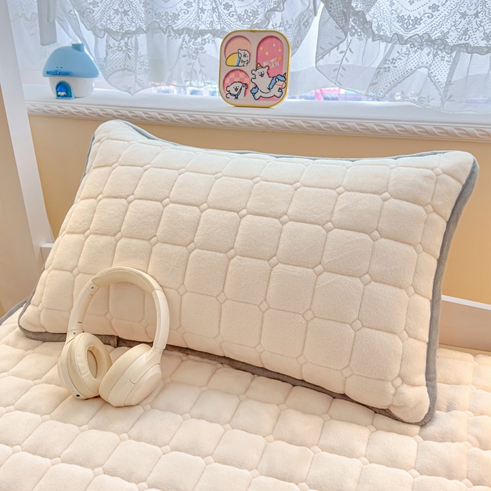 91家纺网 家纺一手货源 找家纺 （总）小叮当家纺仓储工厂店 2025新款牛奶绒夹棉印花床垫学生图