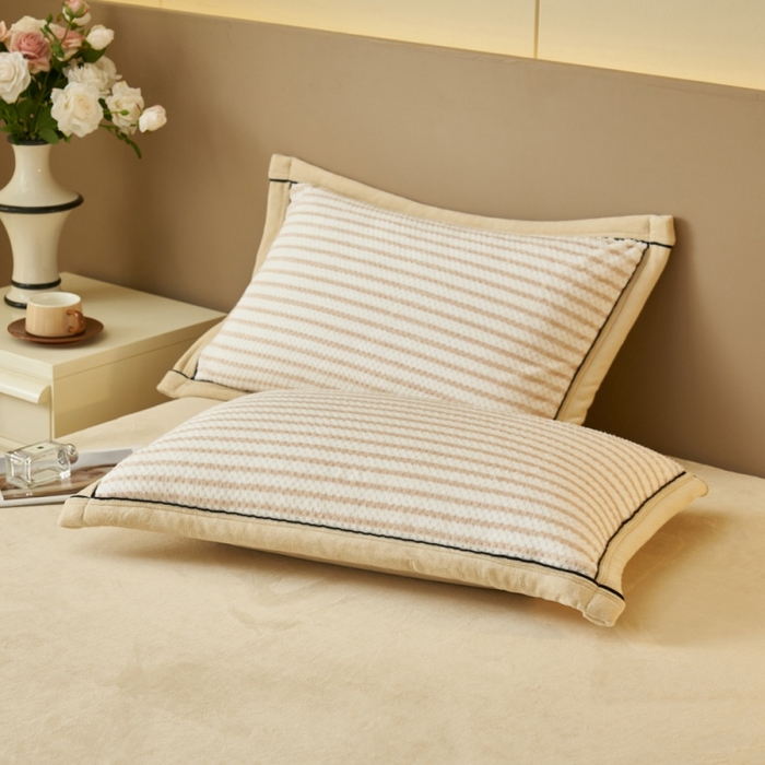 91家纺网 家纺一手货源 找家纺 晨曦家纺 2025新款加厚贝贝绒牛奶绒四件套（暖光） 贝贝绒-奶咖