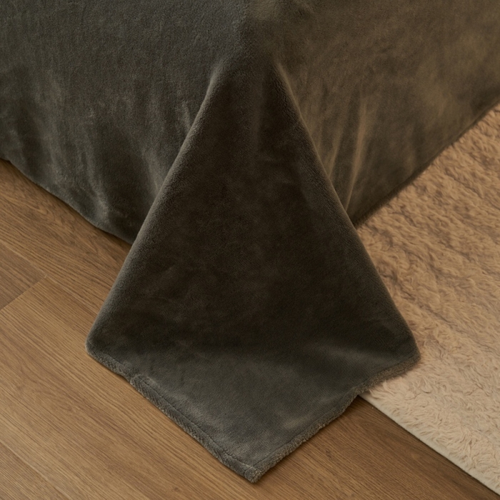 91家纺网 家纺一手货源 找家纺 晨曦家纺 2025新款加厚贝贝绒牛奶绒四件套（暖光） 贝贝绒-星空灰