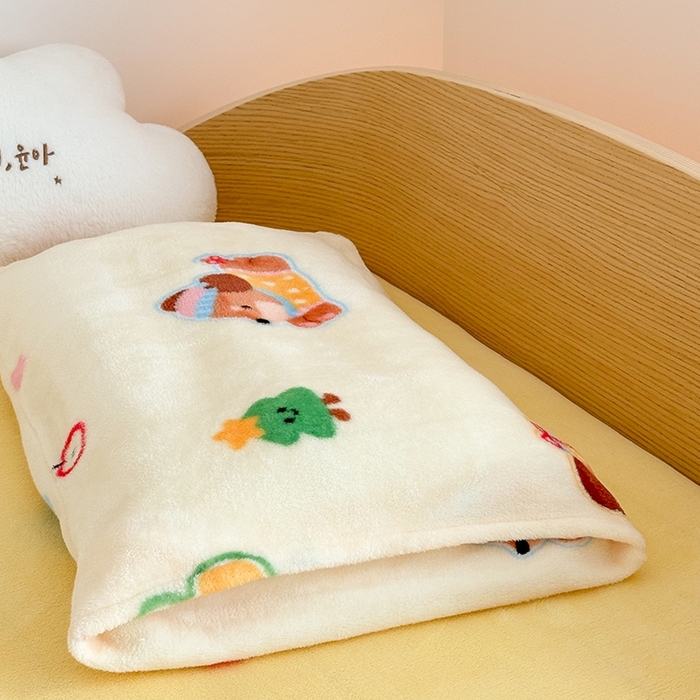 91家纺网 家纺一手货源 找家纺 嗨生活 2025新款牛奶绒多功能儿童盖毯式可脱卸被套大豆被芯幼儿园被子 儿童被子 乖巧小狗