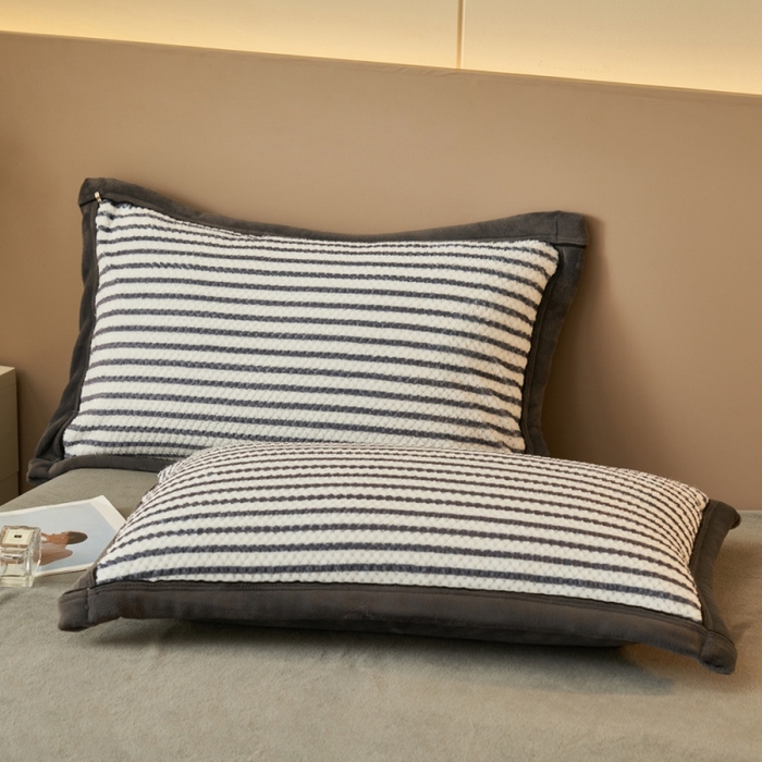 91家纺网 家纺一手货源 找家纺 晨曦家纺 2025新款加厚贝贝绒牛奶绒四件套（暖光） 贝贝绒-星空灰