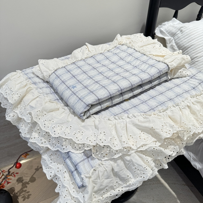 91家纺网 家纺一手货源 找家纺 奈萝家纺 2025新款全棉纯棉床盖三件套可配同款四季被同款被套 极光之星