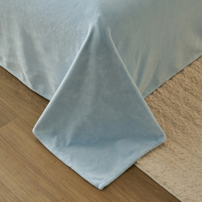 91家纺网 家纺一手货源 找家纺 晨曦家纺 2025新款加厚贝贝绒牛奶绒四件套（暖光） 贝贝绒-樱兰