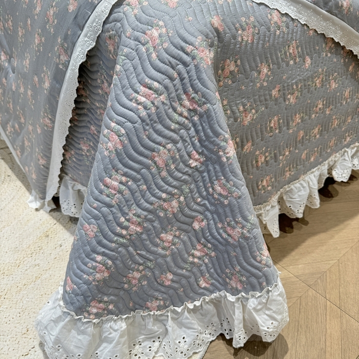 91家纺网 家纺一手货源 找家纺 奈萝家纺 2025新款全棉纯棉床盖三件套可配同款四季被同款被套 沫婉