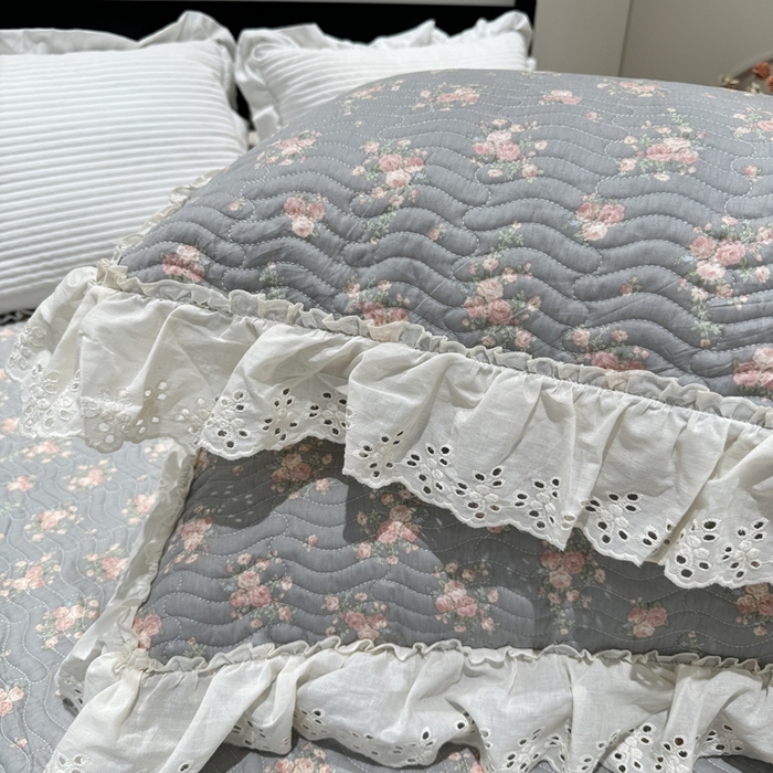 91家纺网 家纺一手货源 找家纺 奈萝家纺 2025新款全棉纯棉床盖三件套可配同款四季被同款被套 沫婉