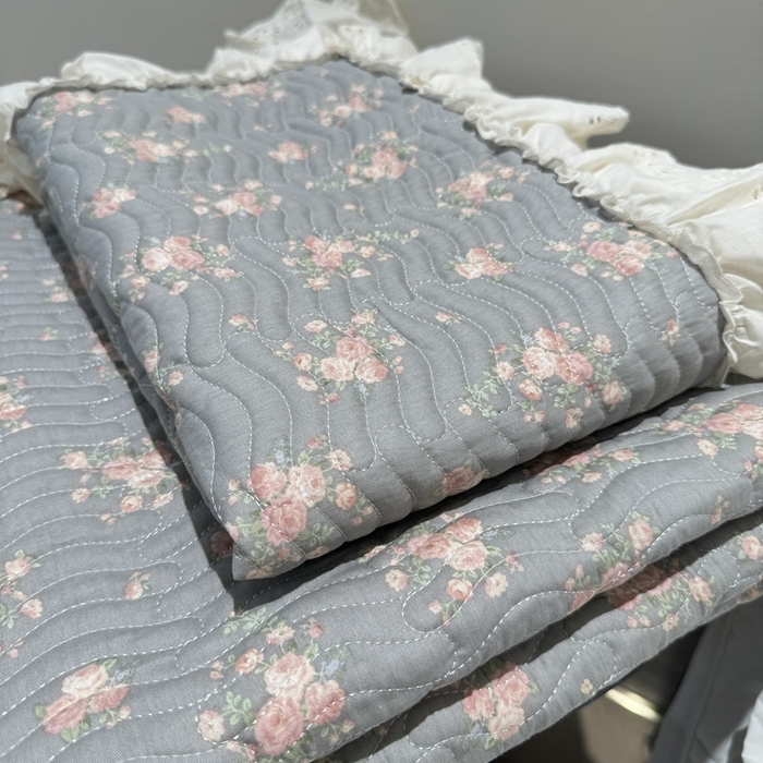 91家纺网 家纺一手货源 找家纺 奈萝家纺 2025新款全棉纯棉床盖三件套可配同款四季被同款被套 沫婉