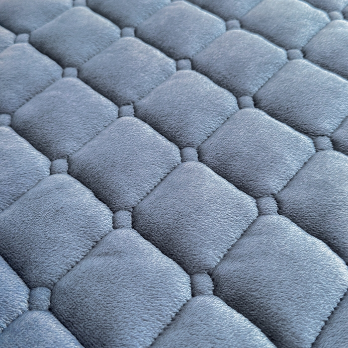 91家纺网 家纺一手货源 找家纺 小叮当家纺仓储工厂店 2025新款牛奶绒夹棉印花床垫学生图 绒床垫-宾利蓝