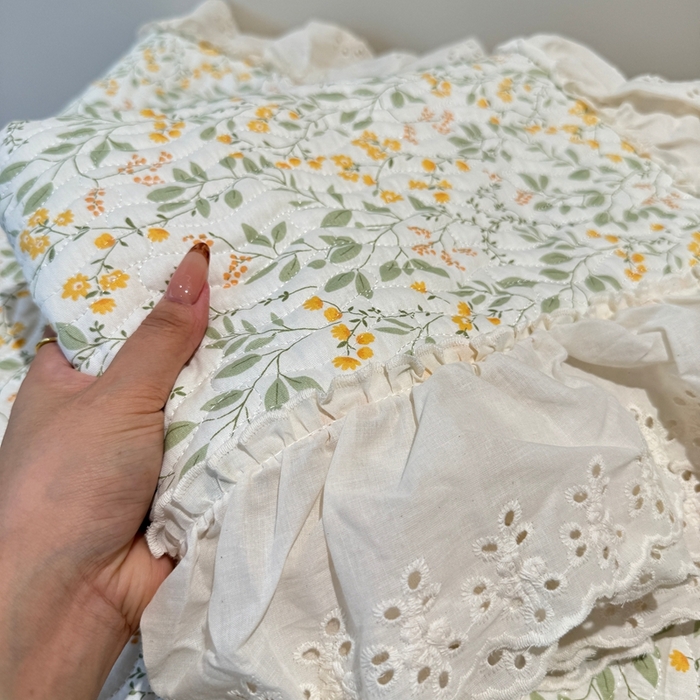 91家纺网 家纺一手货源 找家纺 奈萝家纺 2025新款全棉纯棉床盖三件套可配同款四季被同款被套 千野绿