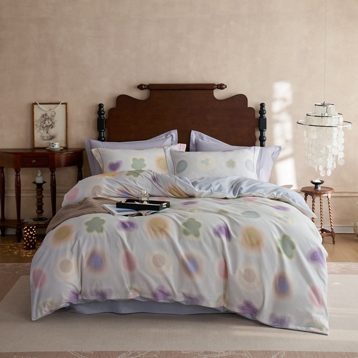 时年家纺 2025新款全棉超柔磨毛印花系列四件套 觅光