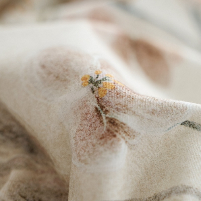 91家纺网 家纺一手货源 找家纺 时年家纺 2025新款全棉超柔磨毛印花系列四件套 木槿怡人