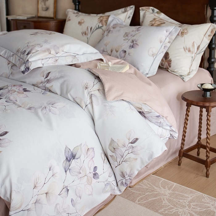 91家纺网 家纺一手货源 找家纺 时年家纺 2025新款全棉超柔磨毛印花系列四件套 舒蔓枝