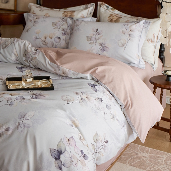 91家纺网 家纺一手货源 找家纺 时年家纺 2025新款全棉超柔磨毛印花系列四件套 舒蔓枝