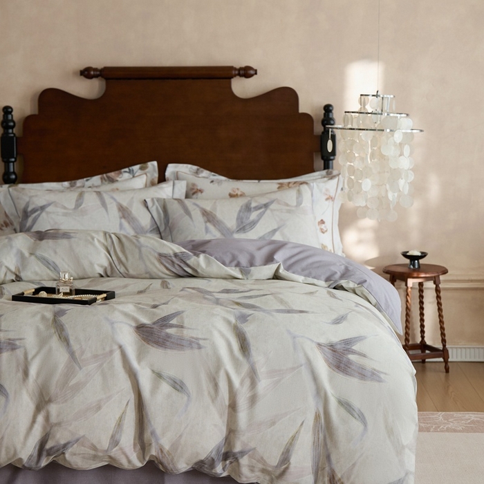 91家纺网 家纺一手货源 找家纺 时年家纺 2025新款全棉超柔磨毛印花系列四件套 清风徐来