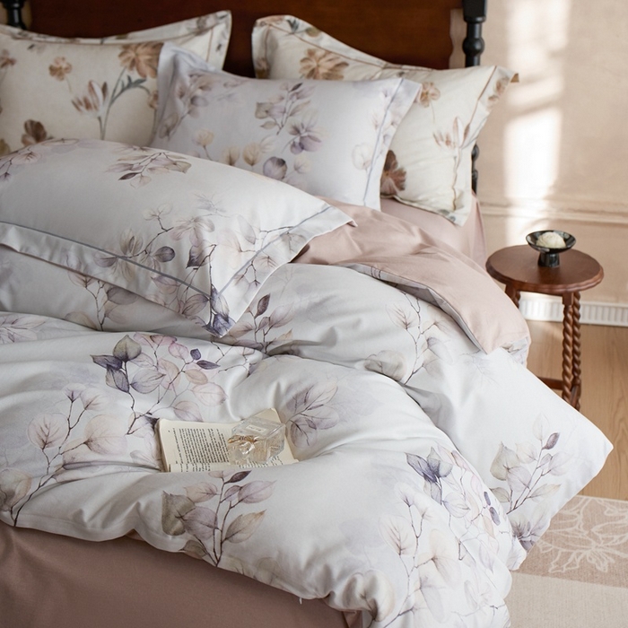 91家纺网 家纺一手货源 找家纺 时年家纺 2025新款全棉超柔磨毛印花系列四件套 舒蔓枝