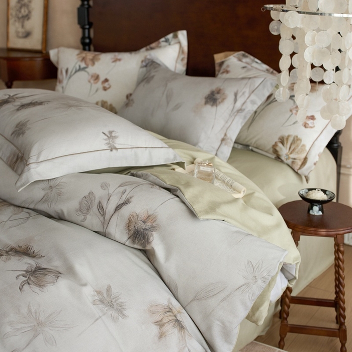 91家纺网 家纺一手货源 找家纺 时年家纺 2025新款全棉超柔磨毛印花系列四件套 汐秋集