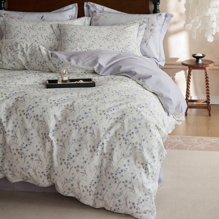 91家纺网 家纺一手货源 找家纺 时年家纺 2025新款全棉超柔磨毛印花系列四件套 樱贝