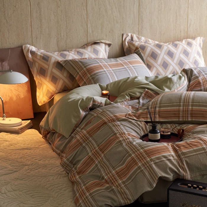 91家纺网 家纺一手货源 找家纺 时年家纺 2025新款全棉超柔磨毛印花系列四件套 理所