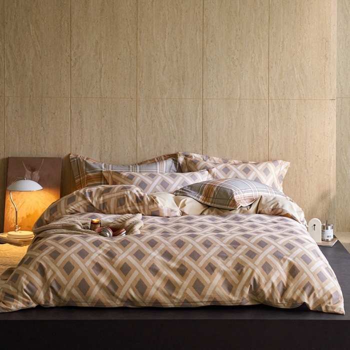 时年家纺 2025新款全棉超柔磨毛印花系列四件套 里域