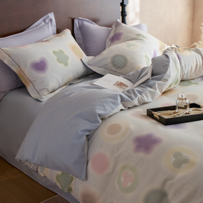 91家纺网 家纺一手货源 找家纺 时年家纺 2025新款全棉超柔磨毛印花系列四件套 觅光