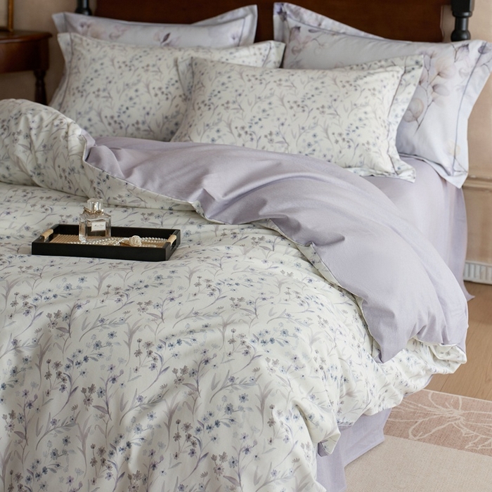 91家纺网 家纺一手货源 找家纺 时年家纺 2025新款全棉超柔磨毛印花系列四件套 樱贝