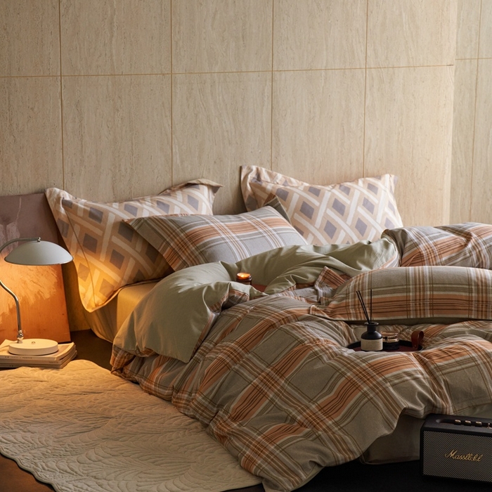 91家纺网 家纺一手货源 找家纺 时年家纺 2025新款全棉超柔磨毛印花系列四件套 理所