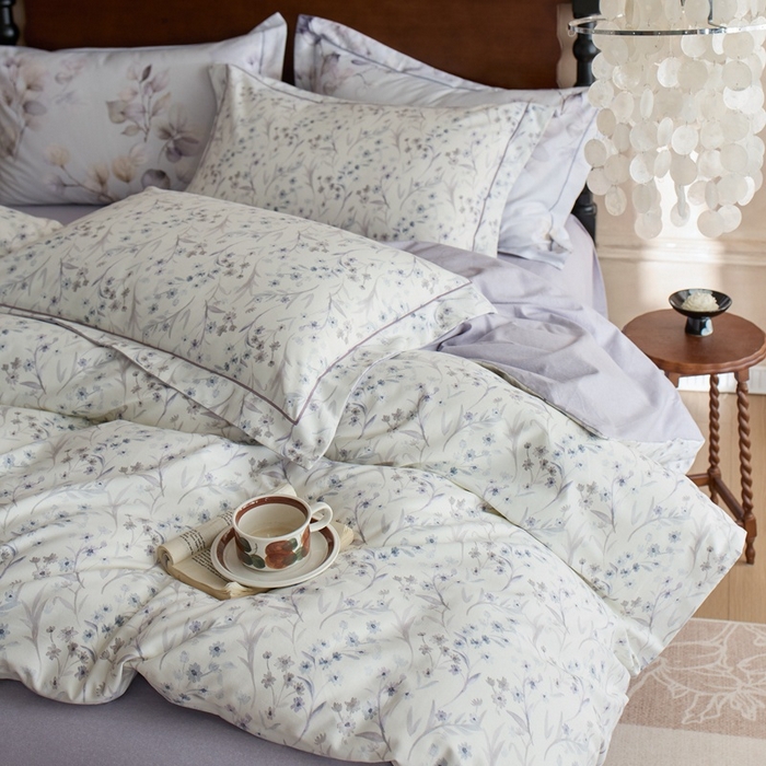 91家纺网 家纺一手货源 找家纺 时年家纺 2025新款全棉超柔磨毛印花系列四件套 樱贝