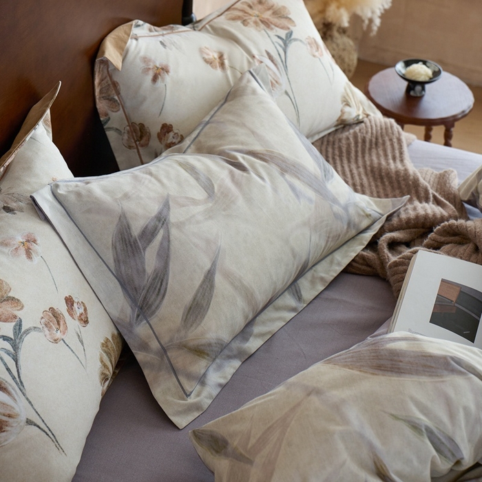 91家纺网 家纺一手货源 找家纺 时年家纺 2025新款全棉超柔磨毛印花系列四件套 清风徐来