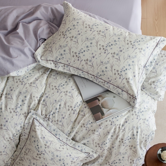 91家纺网 家纺一手货源 找家纺 时年家纺 2025新款全棉超柔磨毛印花系列四件套 樱贝