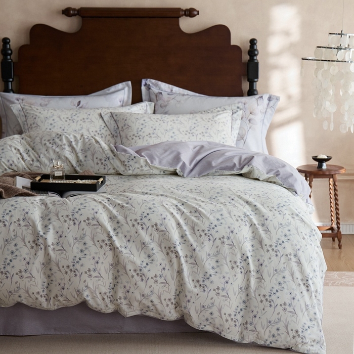 91家纺网 家纺一手货源 找家纺 时年家纺 2025新款全棉超柔磨毛印花系列四件套 樱贝