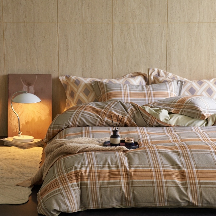 91家纺网 家纺一手货源 找家纺 时年家纺 2025新款全棉超柔磨毛印花系列四件套 理所