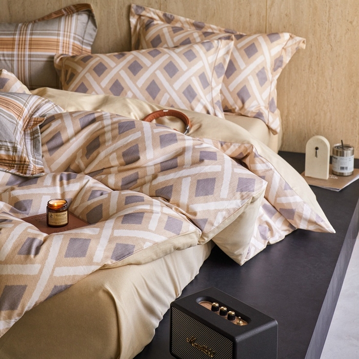 91家纺网 家纺一手货源 找家纺 时年家纺 2025新款全棉超柔磨毛印花系列四件套 里域