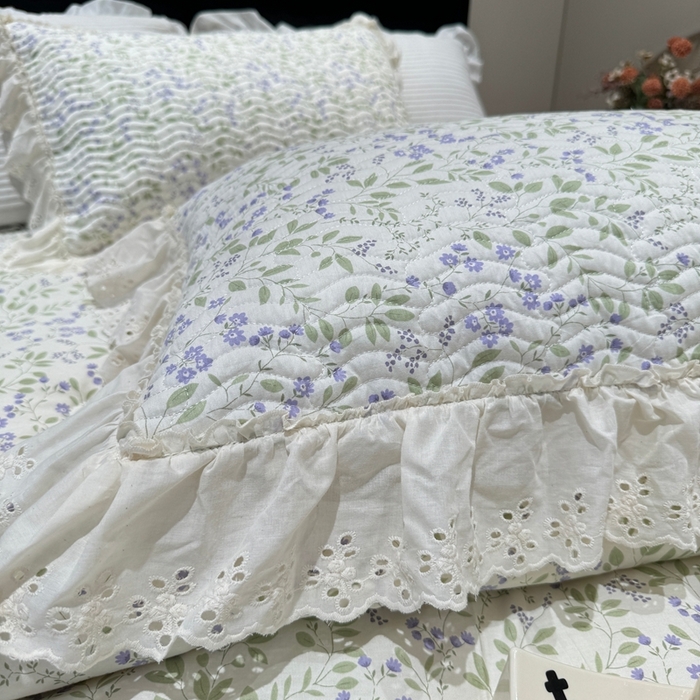 91家纺网 家纺一手货源 找家纺 奈萝家纺 2025新款全棉纯棉床盖三件套可配同款四季被同款被套 千野紫