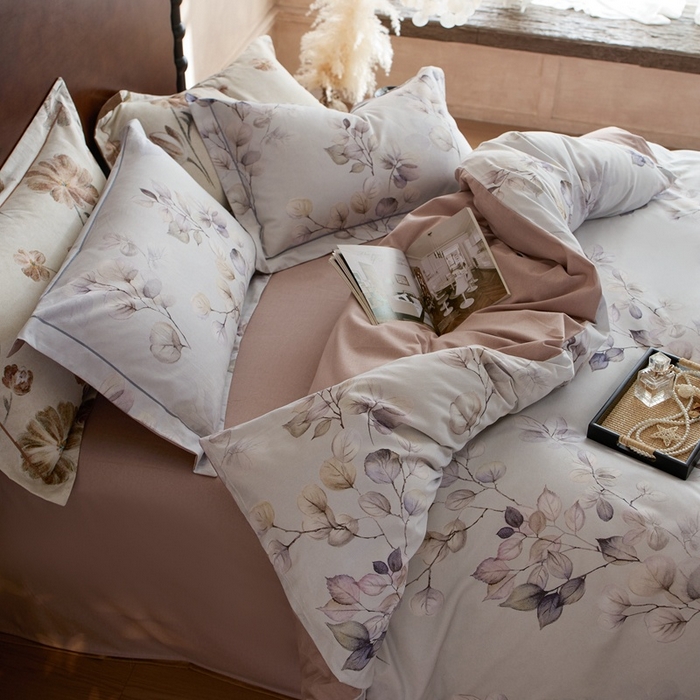 91家纺网 家纺一手货源 找家纺 时年家纺 2025新款全棉超柔磨毛印花系列四件套 舒蔓枝