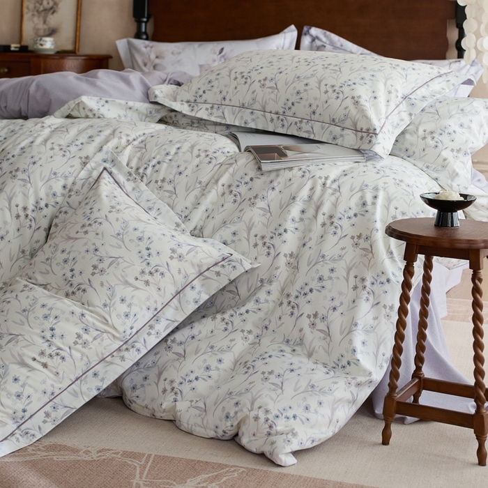 91家纺网 家纺一手货源 找家纺 时年家纺 2025新款全棉超柔磨毛印花系列四件套 樱贝