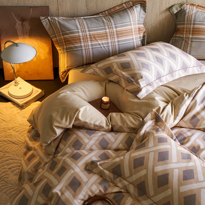 91家纺网 家纺一手货源 找家纺 时年家纺 2025新款全棉超柔磨毛印花系列四件套 里域