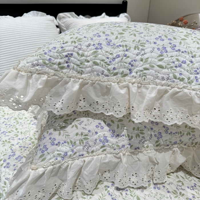 91家纺网 家纺一手货源 找家纺 奈萝家纺 2025新款全棉纯棉床盖三件套可配同款四季被同款被套 千野紫