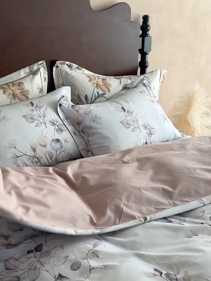 91家纺网 家纺一手货源 找家纺 时年家纺 2025新款全棉超柔磨毛印花系列四件套 舒蔓枝