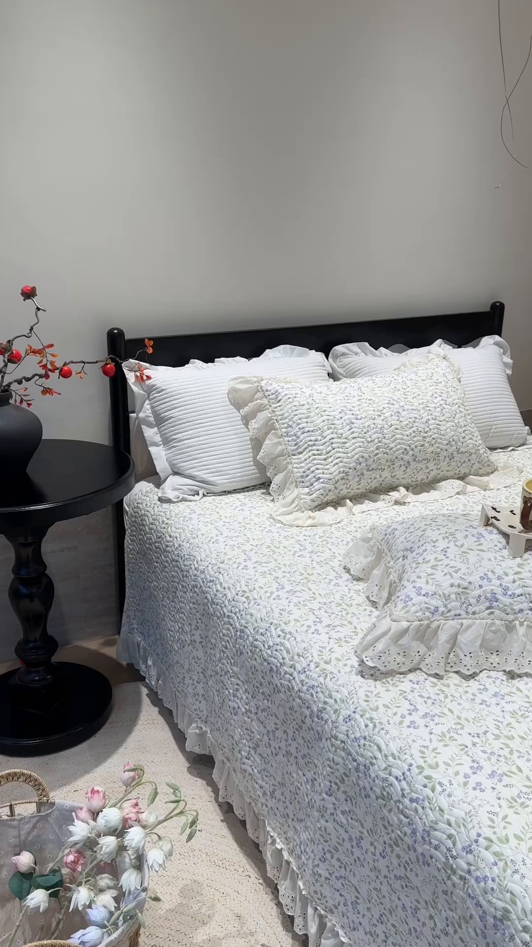 91家纺网 家纺一手货源 找家纺 奈萝家纺 2025新款全棉纯棉床盖三件套可配同款四季被同款被套 千野紫