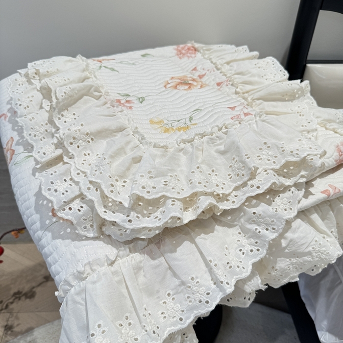 91家纺网 家纺一手货源 找家纺 奈萝家纺 2025新款全棉纯棉床盖三件套可配同款四季被同款被套 清幽粉