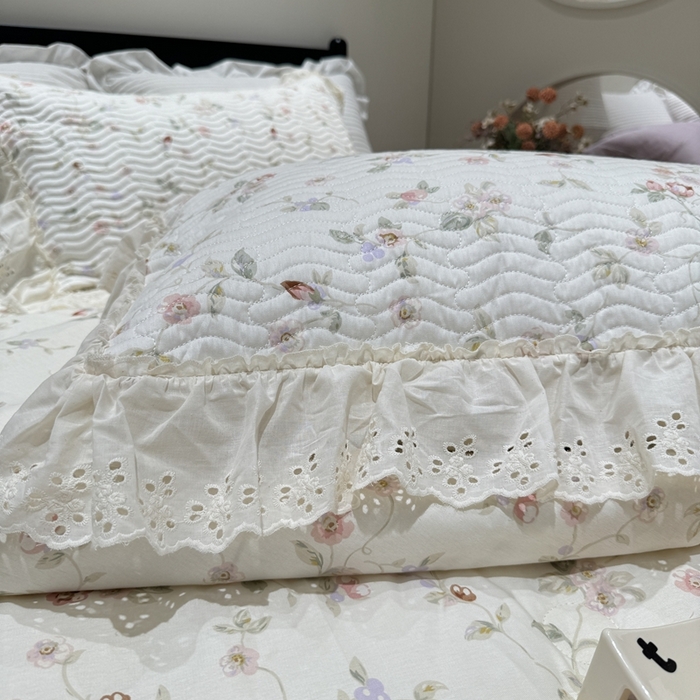 91家纺网 家纺一手货源 找家纺 奈萝家纺 2025新款全棉纯棉床盖三件套可配同款四季被同款被套 薇语梦