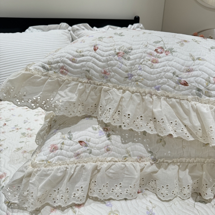 91家纺网 家纺一手货源 找家纺 奈萝家纺 2025新款全棉纯棉床盖三件套可配同款四季被同款被套 薇语梦