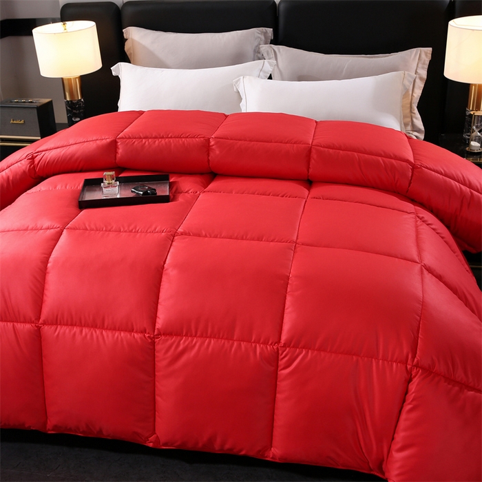 91家纺网 家纺一手货源 找家纺 （总）好老表被业 2025新款纯色羽丝绒冬被芯加厚保暖双拼羽丝棉被子春秋被单双人直播被子被芯