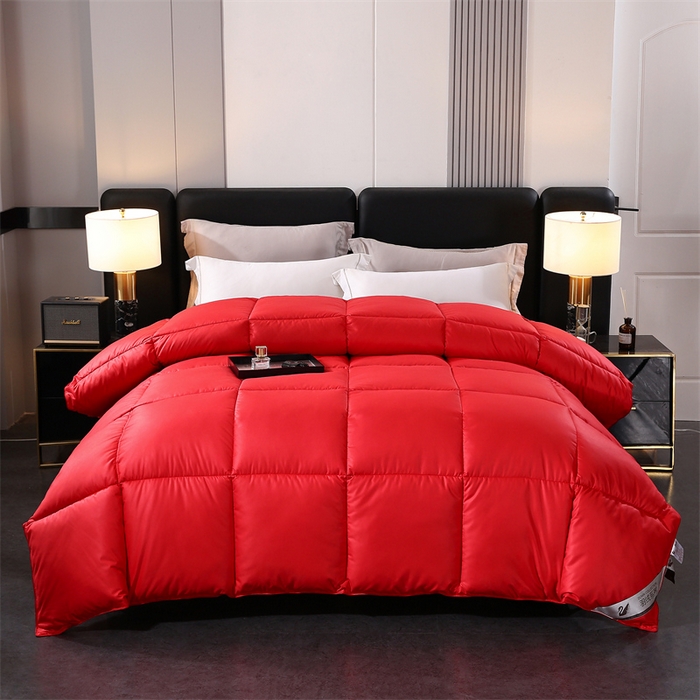 91家纺网 家纺一手货源 找家纺 （总）好老表被业 2025新款纯色羽丝绒冬被芯加厚保暖双拼羽丝棉被子春秋被单双人直播被子被芯