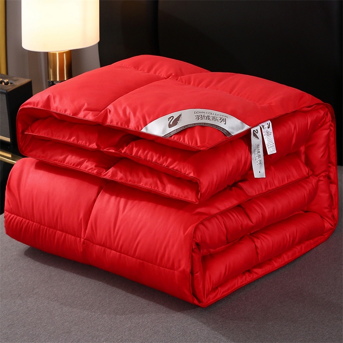 91家纺网 家纺一手货源 找家纺 （总）好老表被业 2025新款纯色羽丝绒冬被芯加厚保暖双拼羽丝棉被子春秋被单双人直播被子被芯,白色,橙灰色,粉色,灰米色,灰色,酒红灰,咖色,红色,蓝灰色,米黄色,浅绿灰,深绿灰,玉色