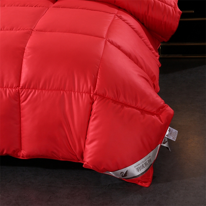 91家纺网 家纺一手货源 找家纺 （总）好老表被业 2025新款纯色羽丝绒冬被芯加厚保暖双拼羽丝棉被子春秋被单双人直播被子被芯