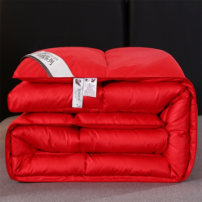 91家纺网 家纺一手货源 找家纺 （总）好老表被业 2025新款纯色羽丝绒冬被芯加厚保暖双拼羽丝棉被子春秋被单双人直播被子被芯