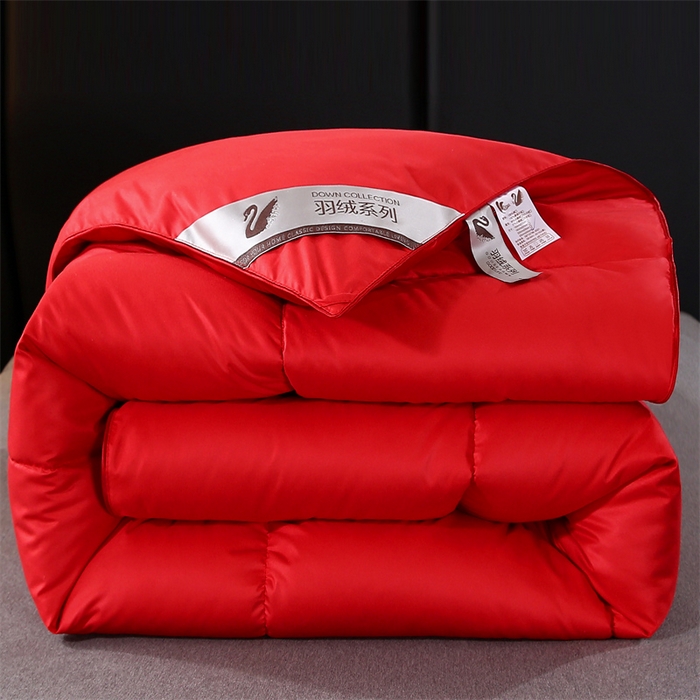 91家纺网 家纺一手货源 找家纺 （总）好老表被业 2025新款纯色羽丝绒冬被芯加厚保暖双拼羽丝棉被子春秋被单双人直播被子被芯