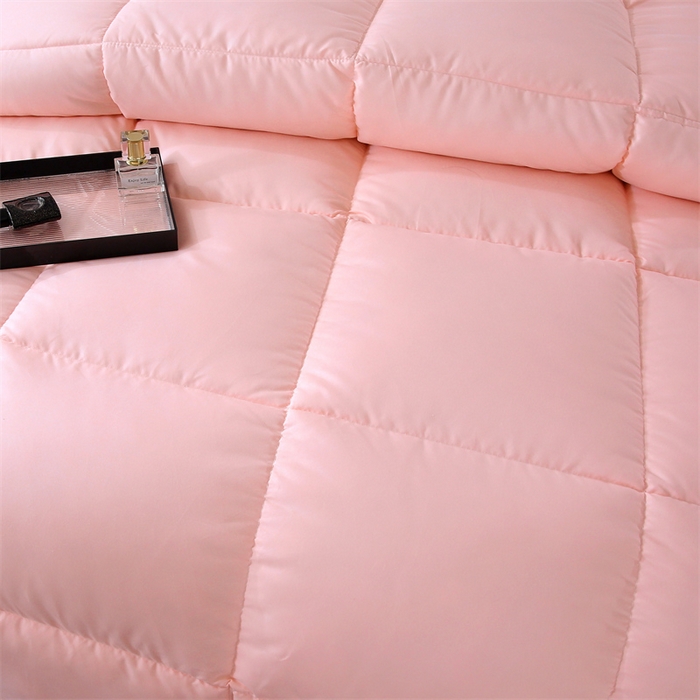 91家纺网 家纺一手货源 找家纺 好老表被业 2025新款纯色羽丝绒冬被芯加厚保暖双拼羽丝棉被子春秋被单双人直播被子被芯 玉色