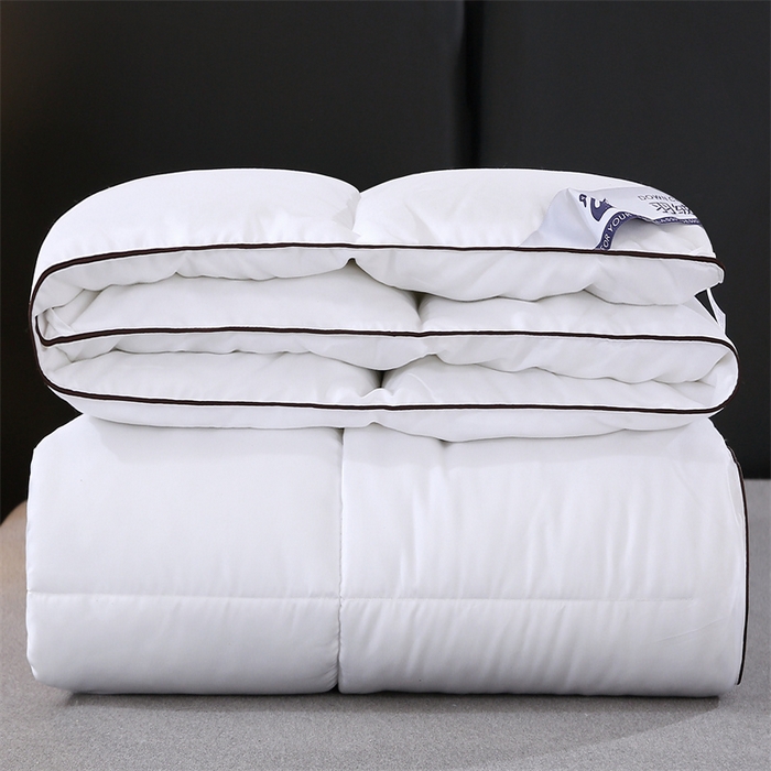 91家纺网 家纺一手货源 找家纺 好老表被业 2025新款纯色羽丝绒冬被芯加厚保暖双拼羽丝棉被子春秋被单双人直播被子被芯 白色