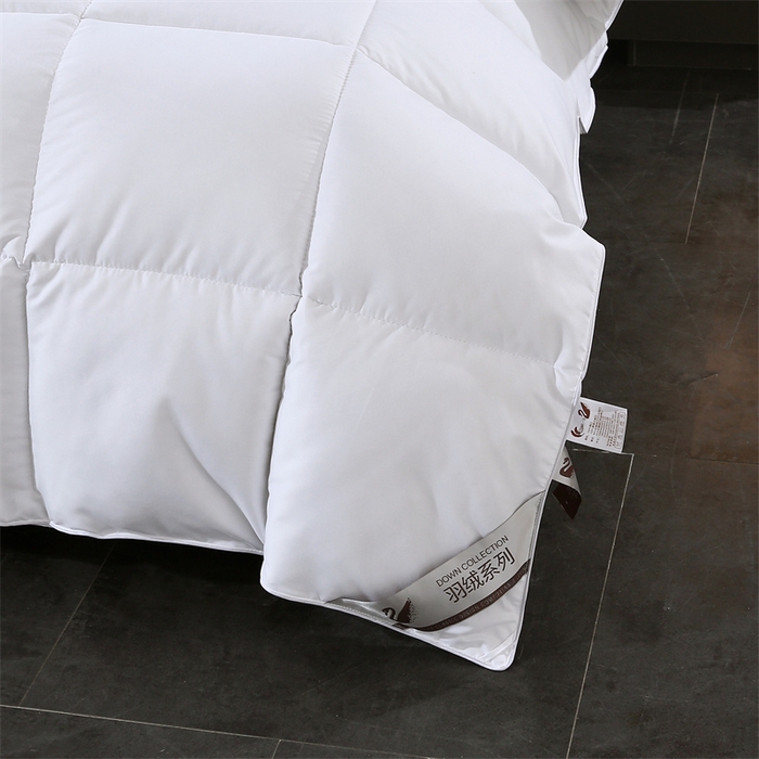 91家纺网 家纺一手货源 找家纺 好老表被业 2025新款纯色羽丝绒冬被芯加厚保暖双拼羽丝棉被子春秋被单双人直播被子被芯 白色